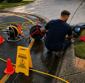 Repairing a burst drain pipe at a Millers Point home